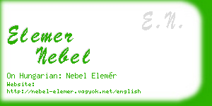 elemer nebel business card
